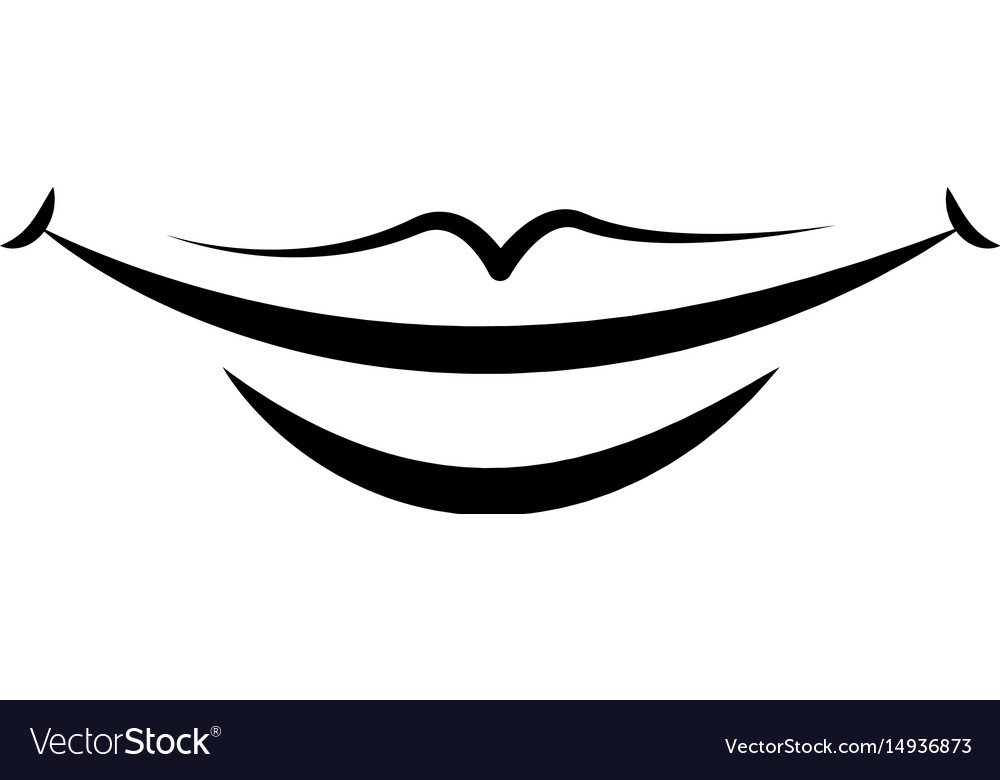 Mouth and lips cartoon Royalty Free Vector Image