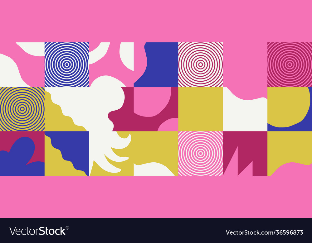 Naive art pattern design vector image Naive art pattern design