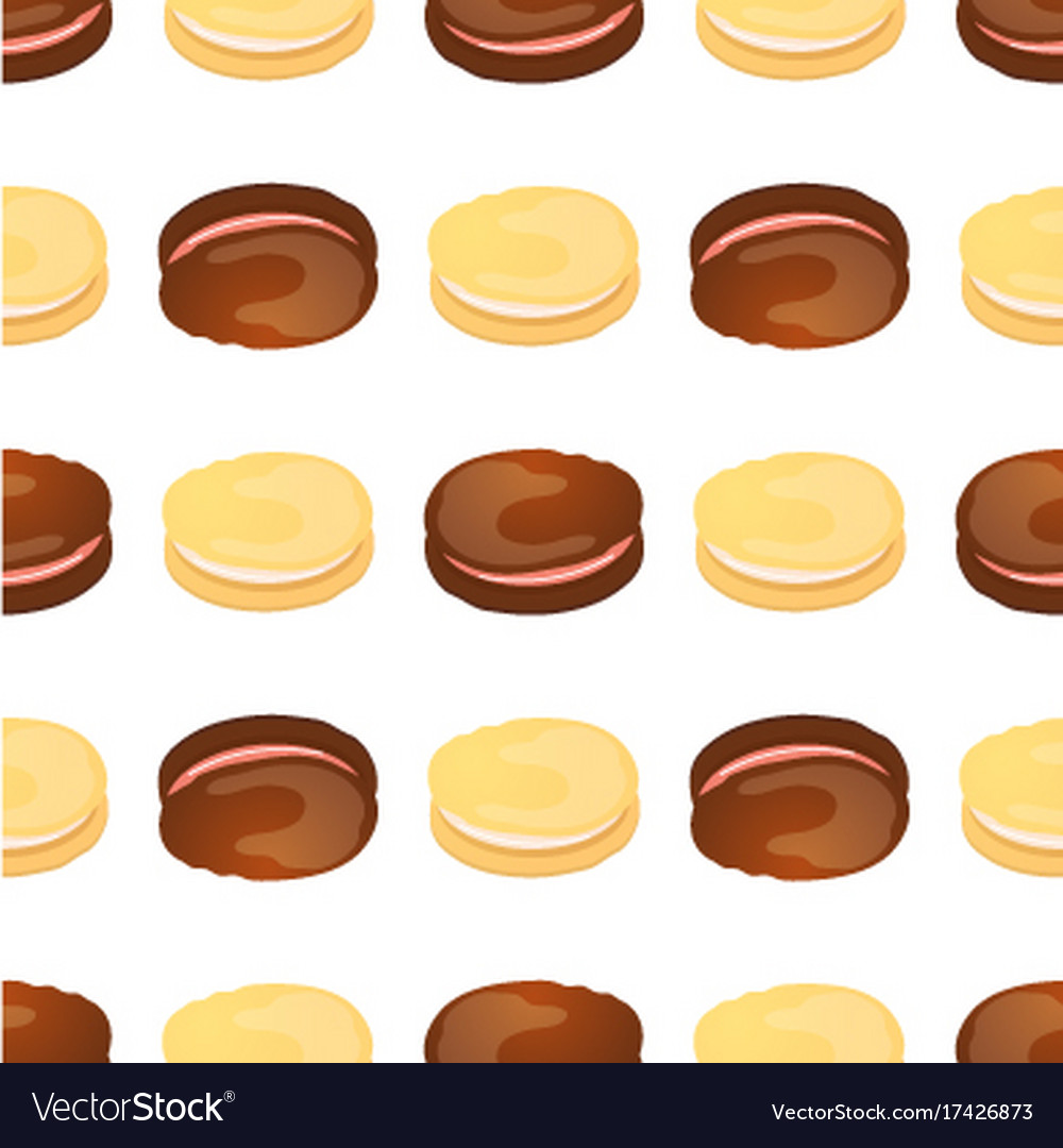 Prinseamless pattern with colorful macaroon