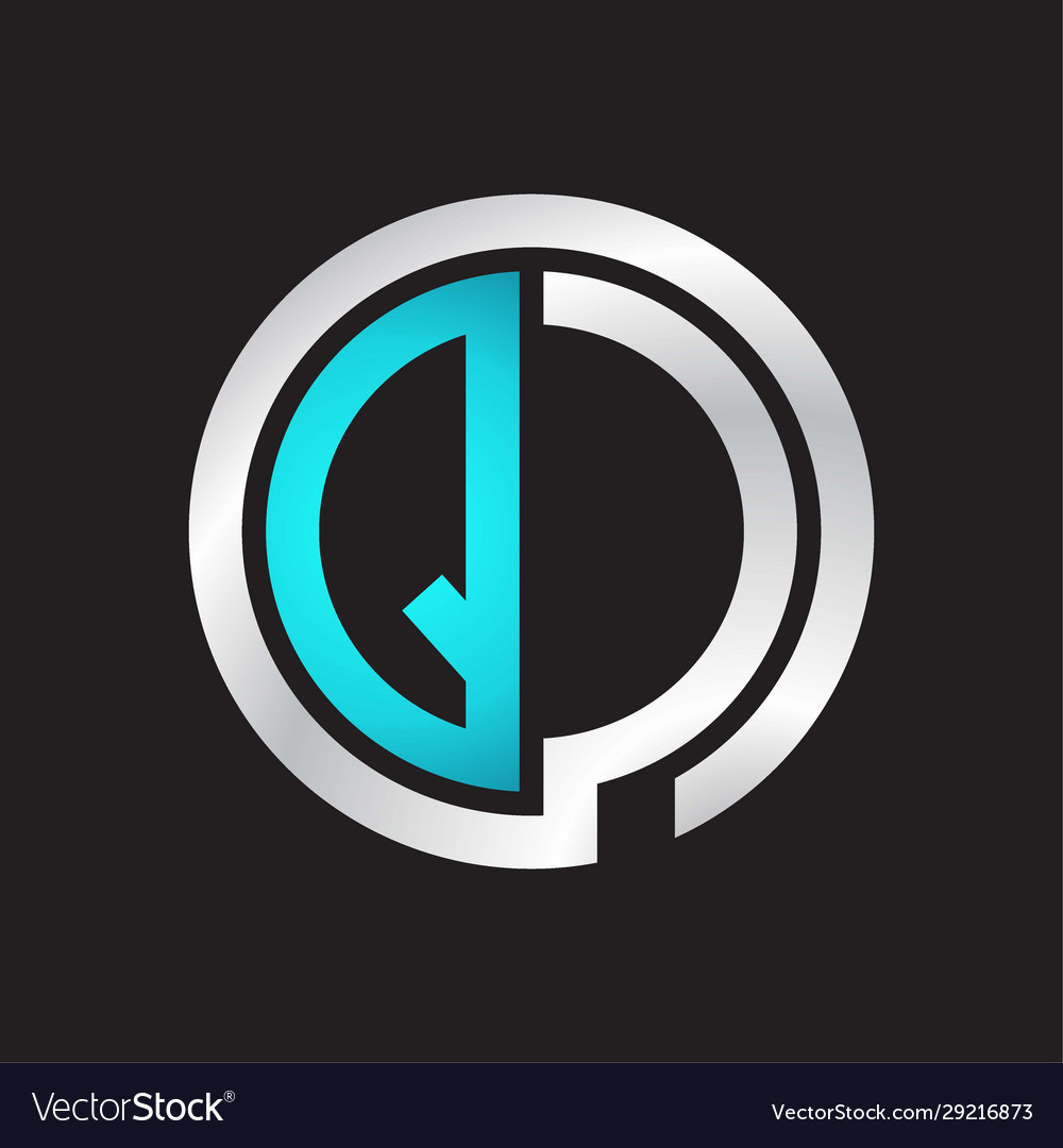 Qc initial logo linked circle monogram Vector Image Qc initial logo linked circle monogram