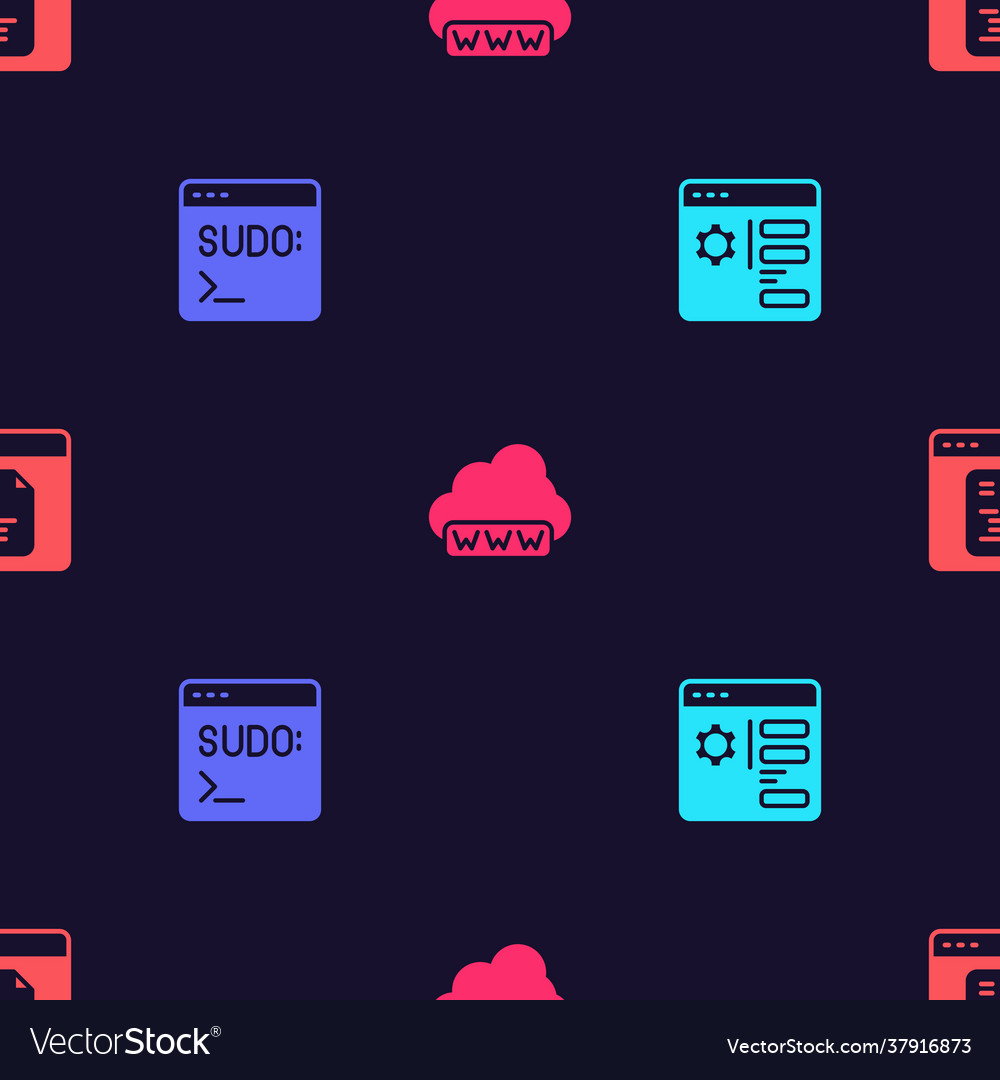 Browser-Einstellung Code Terminal Web vector image Browser-Einstellung Code Terminal Web