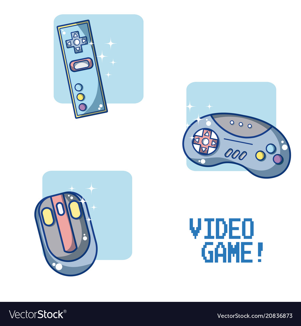 Set of videogame and consoles