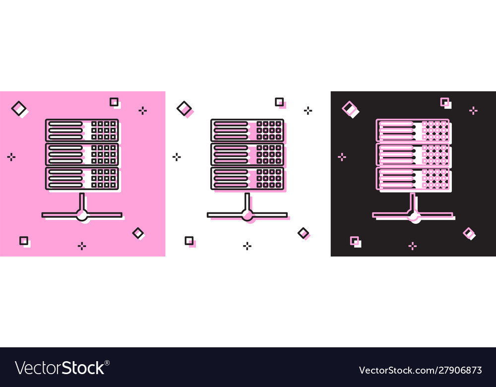 Legen Sie Serverdaten Webhosting-Symbol isoliert vector image Legen Sie Serverdaten Webhosting-Symbol isoliert
