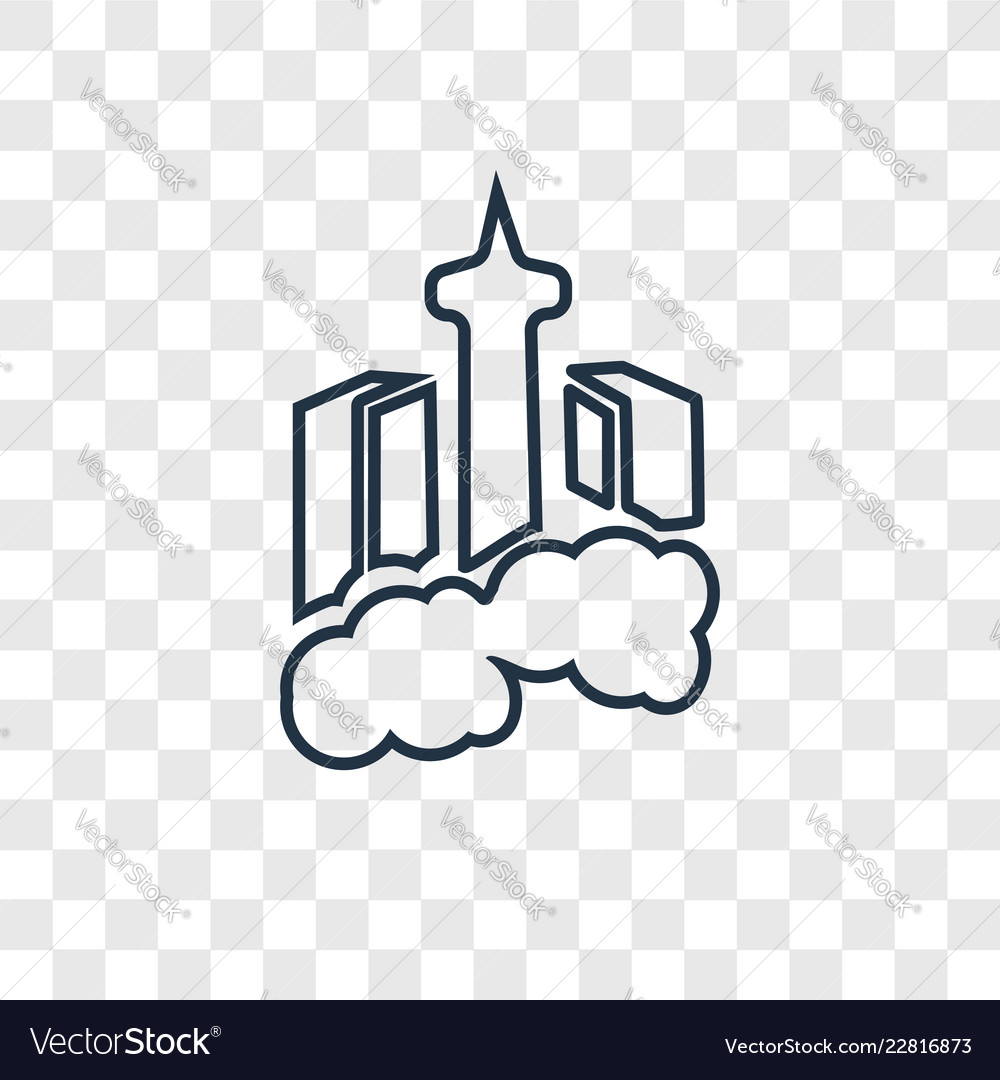 Skyscraper concept linear icon isolated