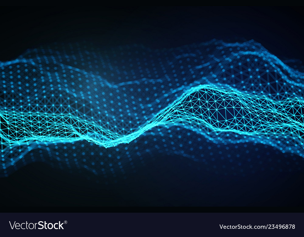 Abstract technology background background 3d grid Vector Image