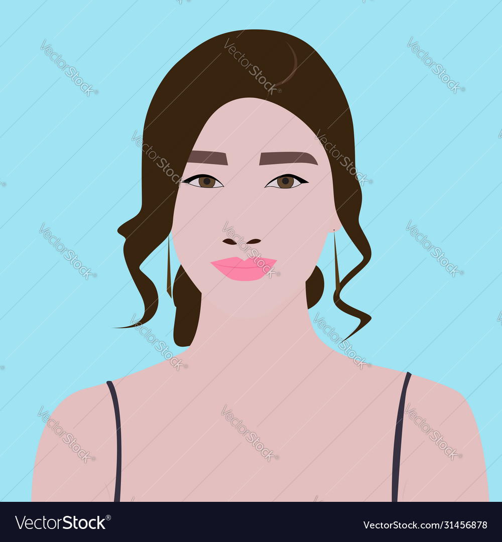 Asian girl on white background Royalty Free Vector Image