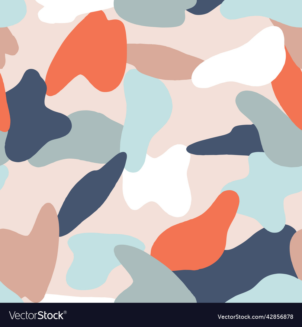 Boho camouflage seamless pattern background design Vector Image Boho camouflage seamless pattern background design