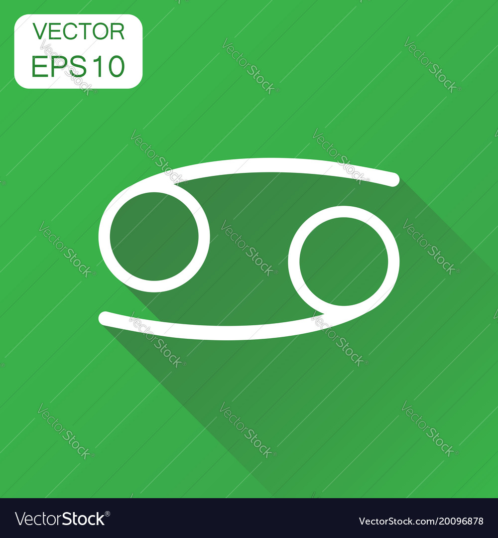 Cancer Zodiac Sign Icon Business Concept Vector Image
