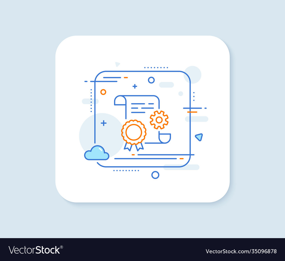 Engineering doc line icon technical documentation
