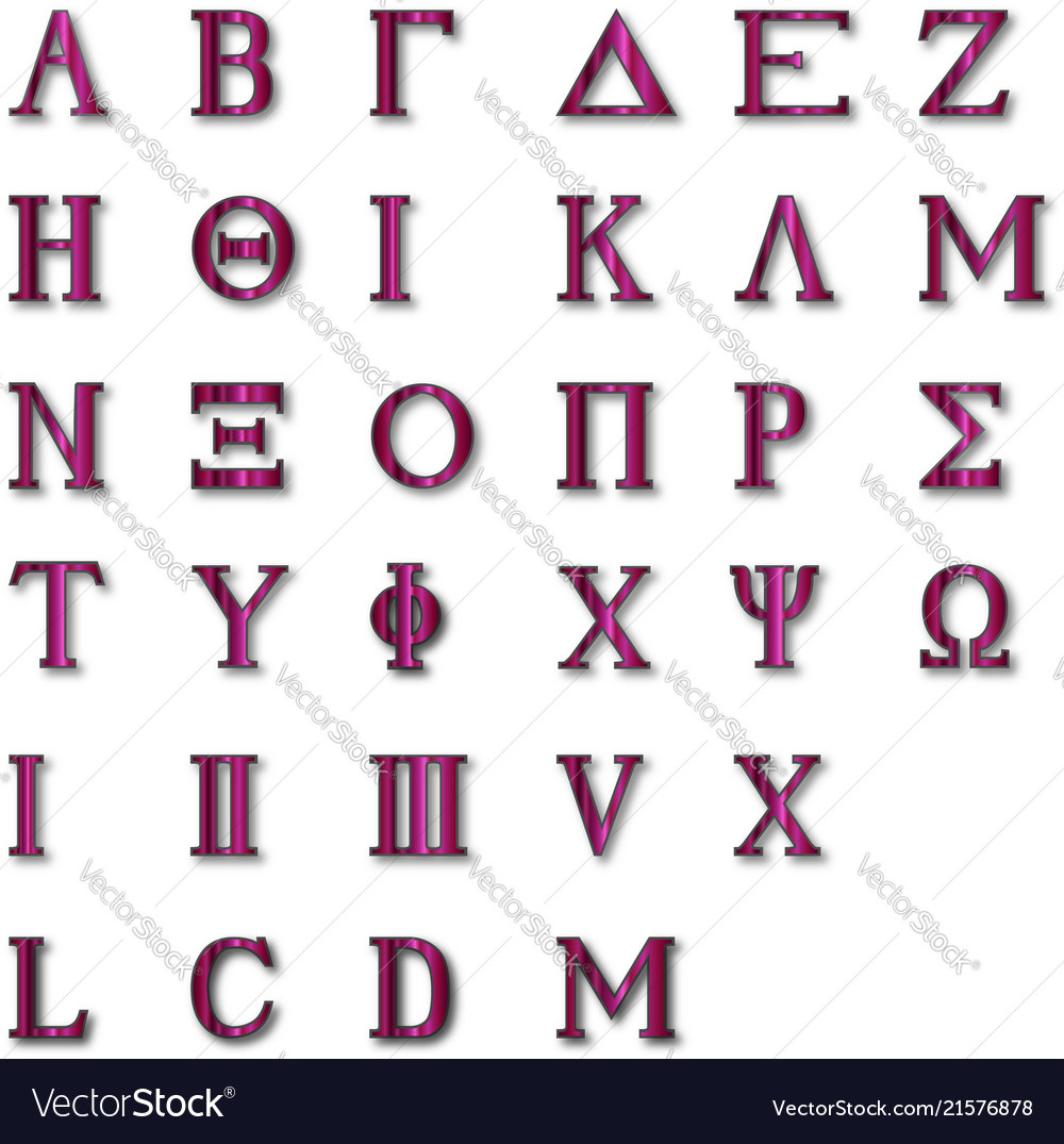 Greek Alphabet with Numbers