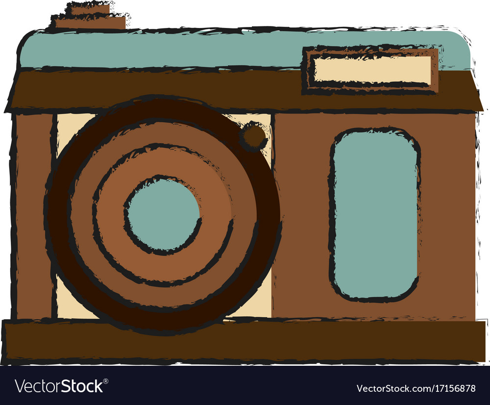 Isolated retro camera design Royalty Free Vector Image