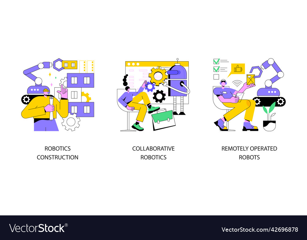 Maschine Arbeit abstraktes Konzept vector image Maschine Arbeit abstraktes Konzept