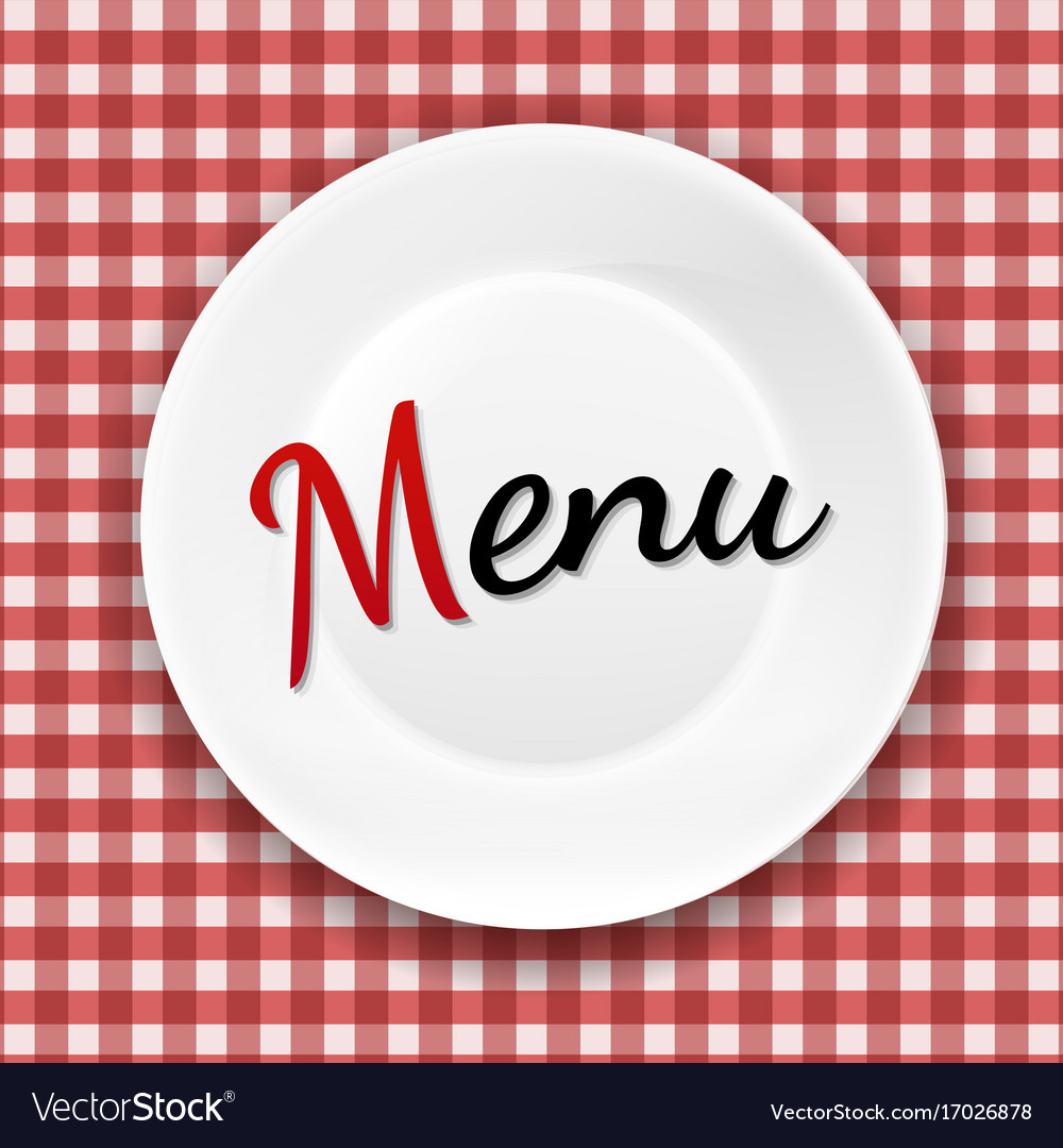 Menu plate Royalty Free Vector Image VectorStock