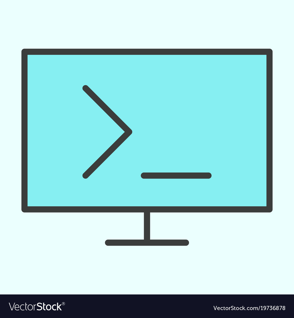 Monitor command line icon minimal pictograph