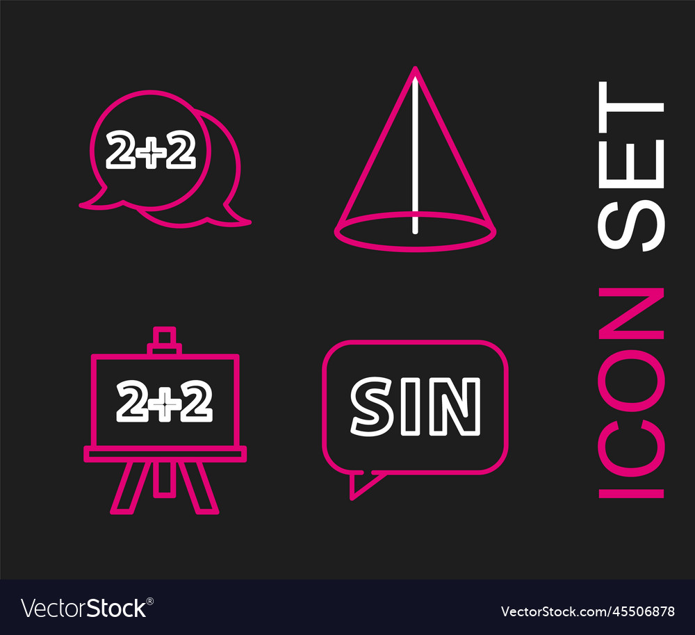 Set line mathematics function sine chalkboard