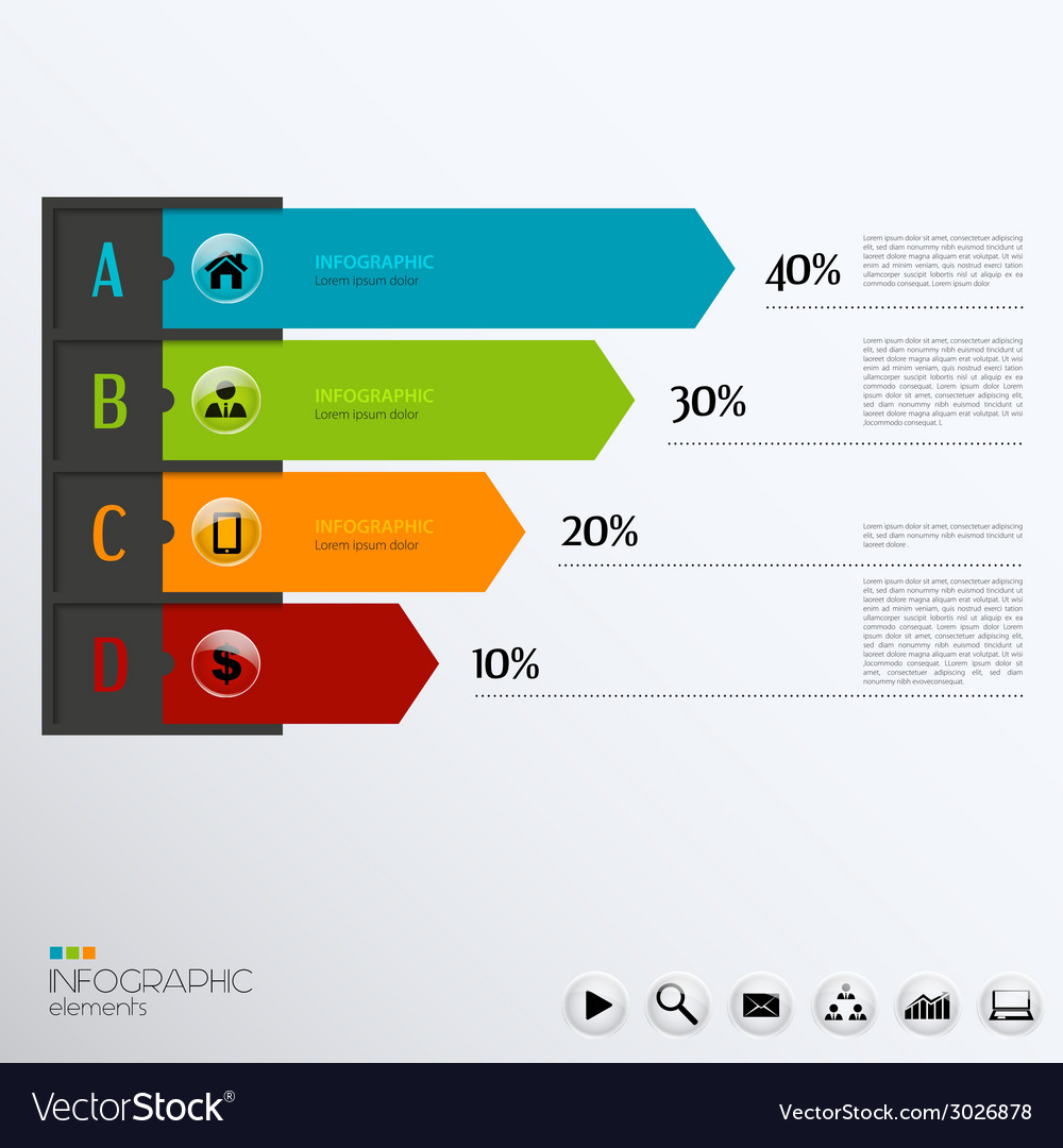 Template for infographic Royalty Free Vector Image