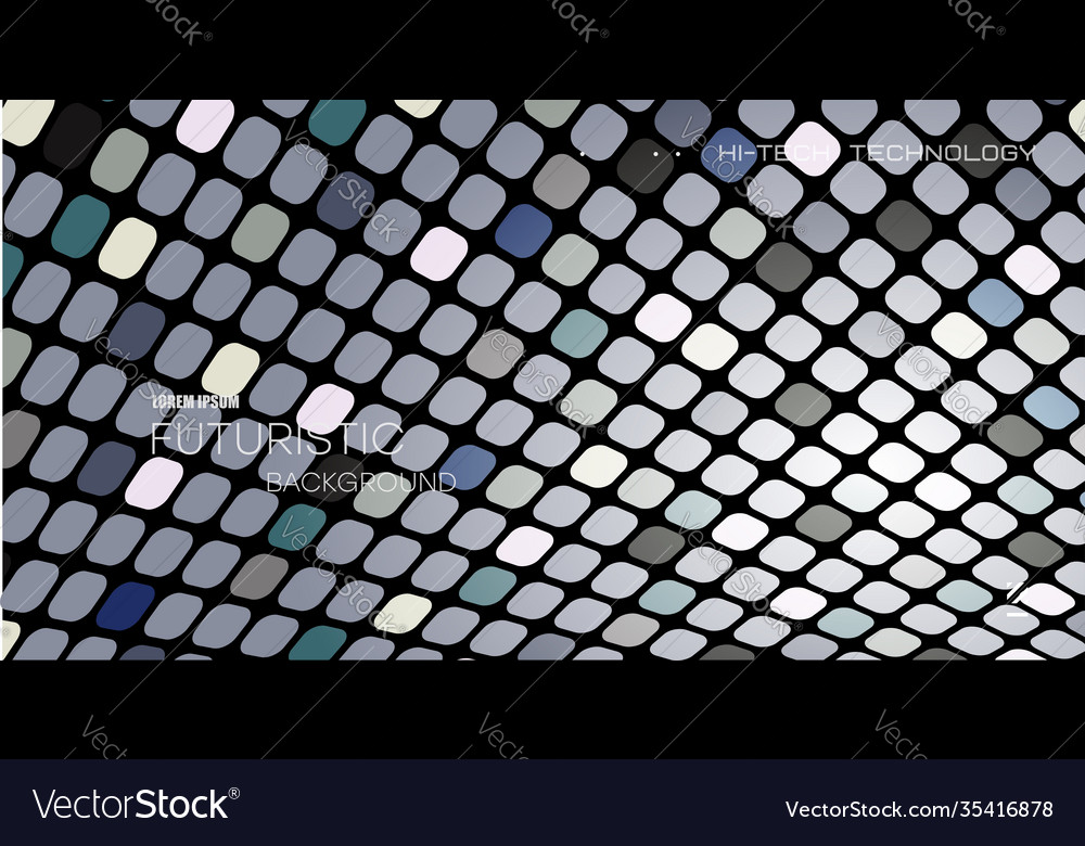Tiled diagonal pattern rounded squares gray vector image Tiled diagonal pattern rounded squares gray