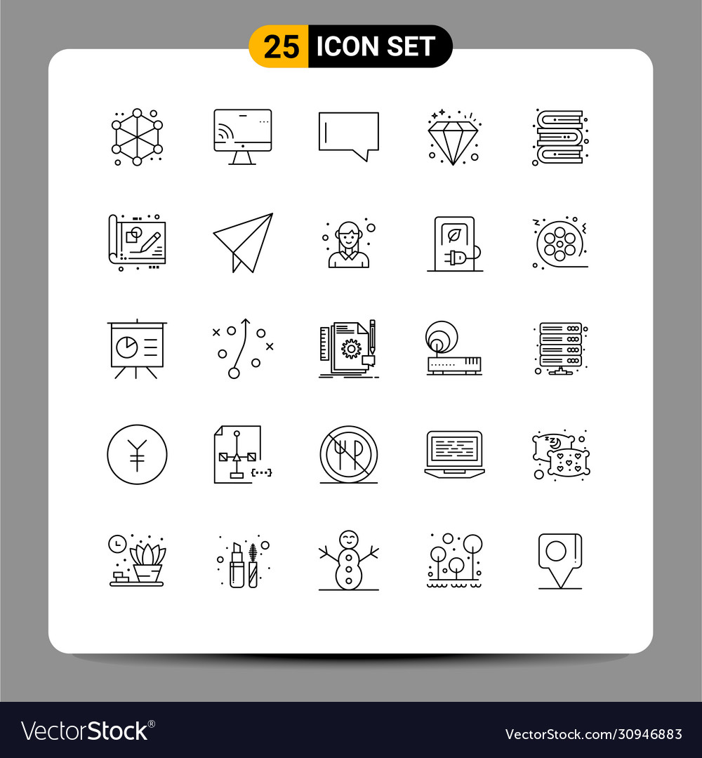 25 universal lines set for web and mobile