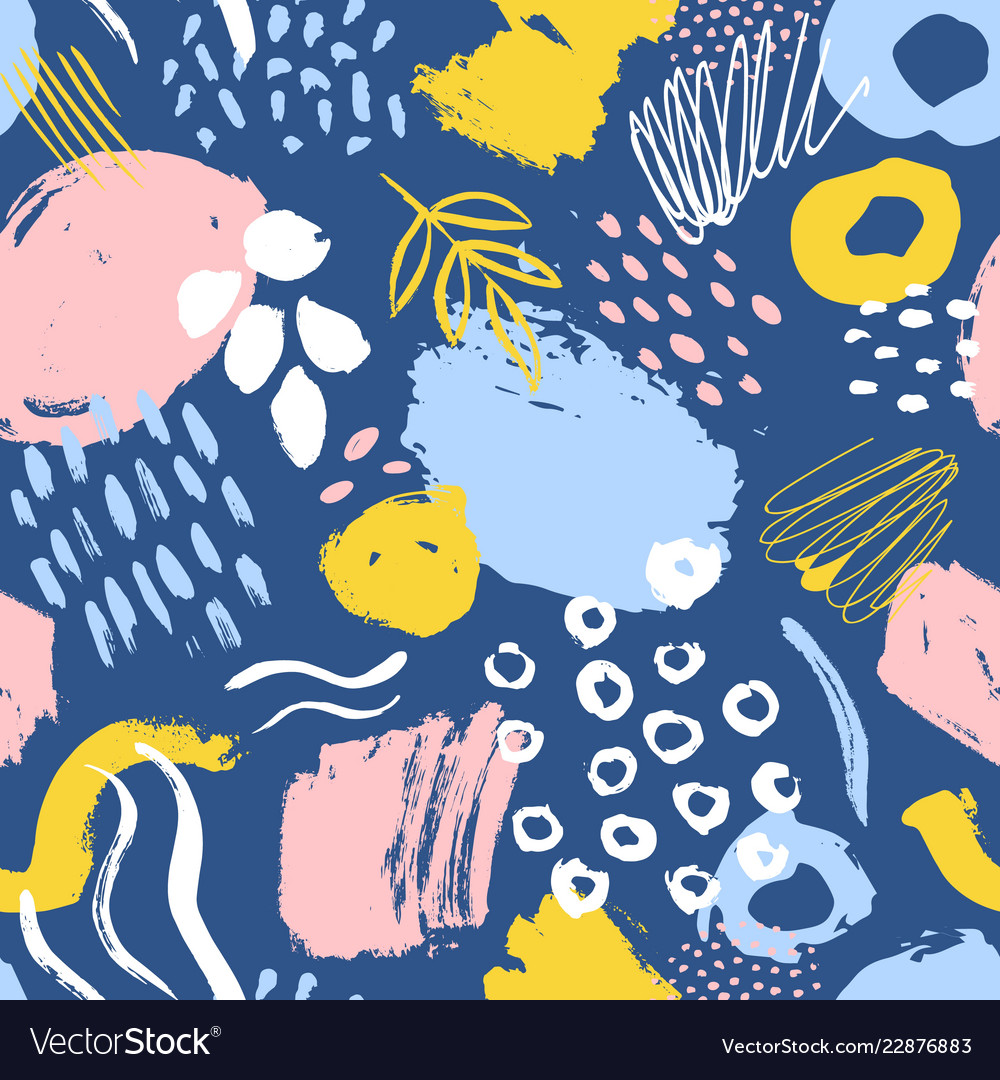 Abstract seamless pattern with colored paint vector image Abstract seamless pattern with colored paint