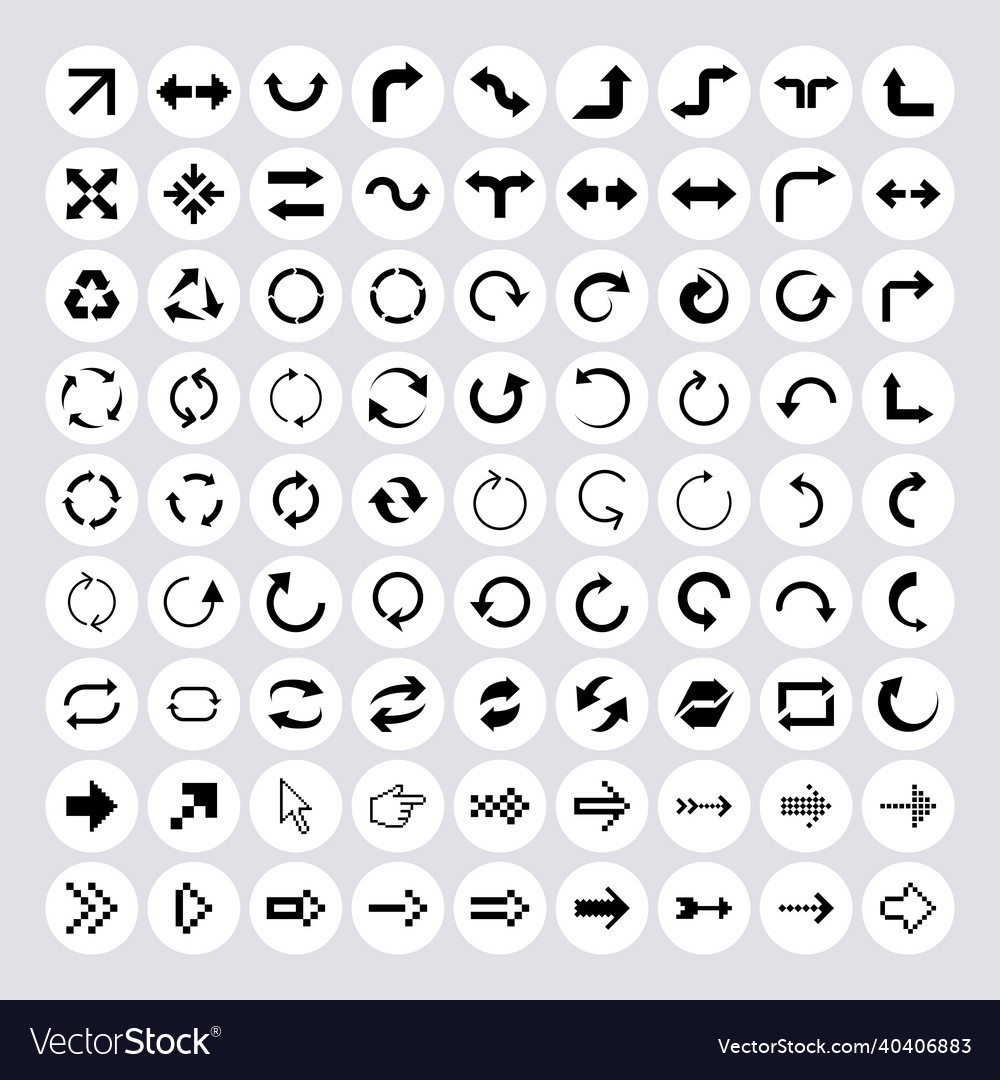 Arrow and cursor icons