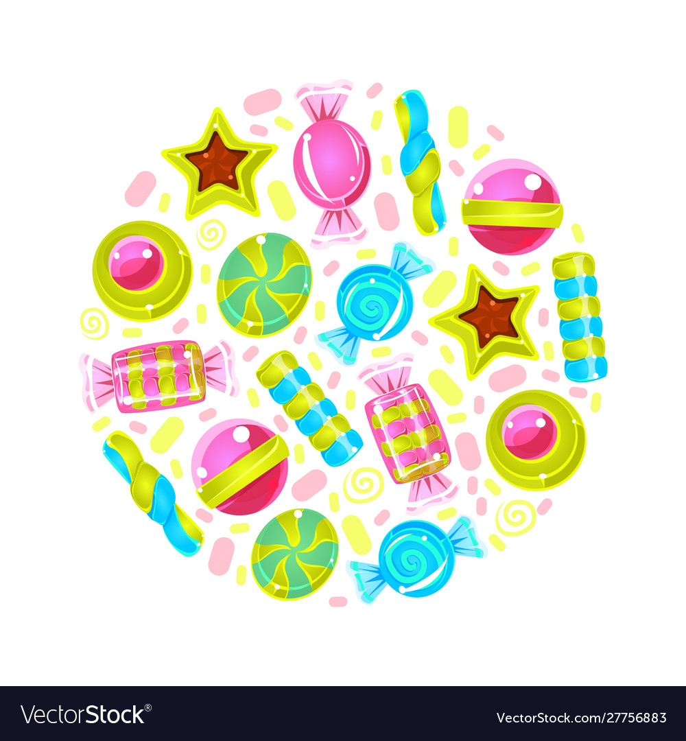 Circle with a pattern candy