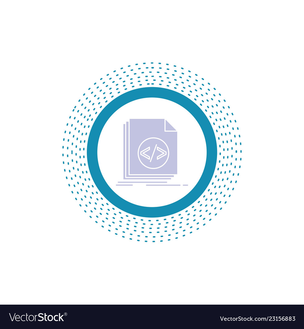 Code Kodierung Datei Programming Skript Glyph Symbol vector image Code Kodierung Datei Programming Skript Glyph Symbol