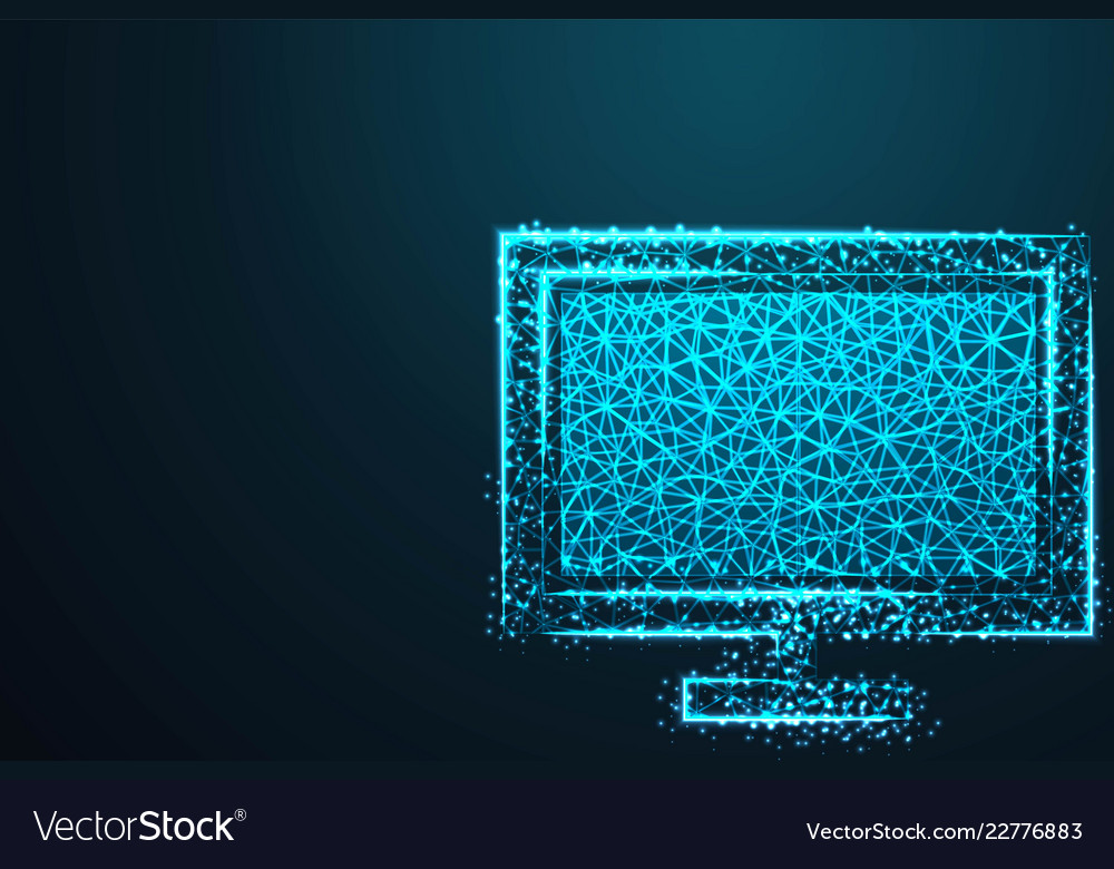 Computer monitor lcd with polygon line
