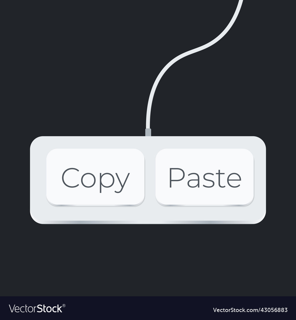 Kopieren Sie die Computertasten vector image Kopieren Sie die Computertasten