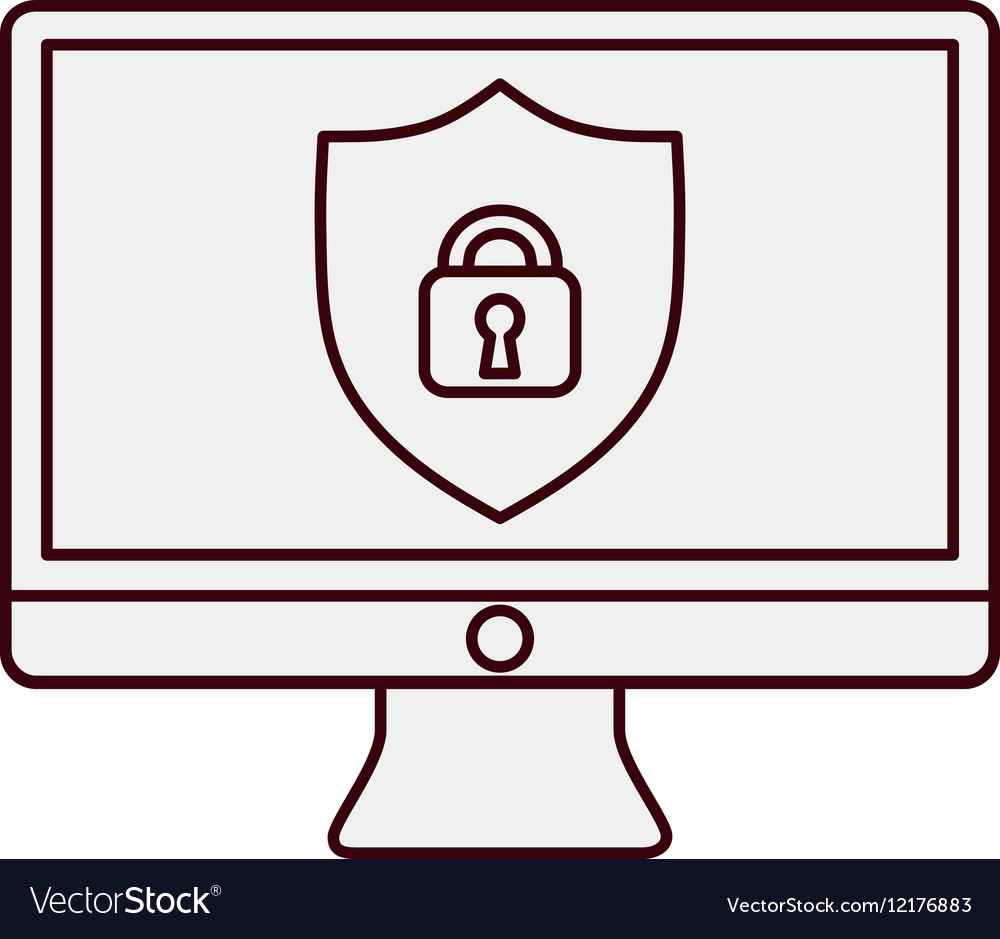Desk computer icon image