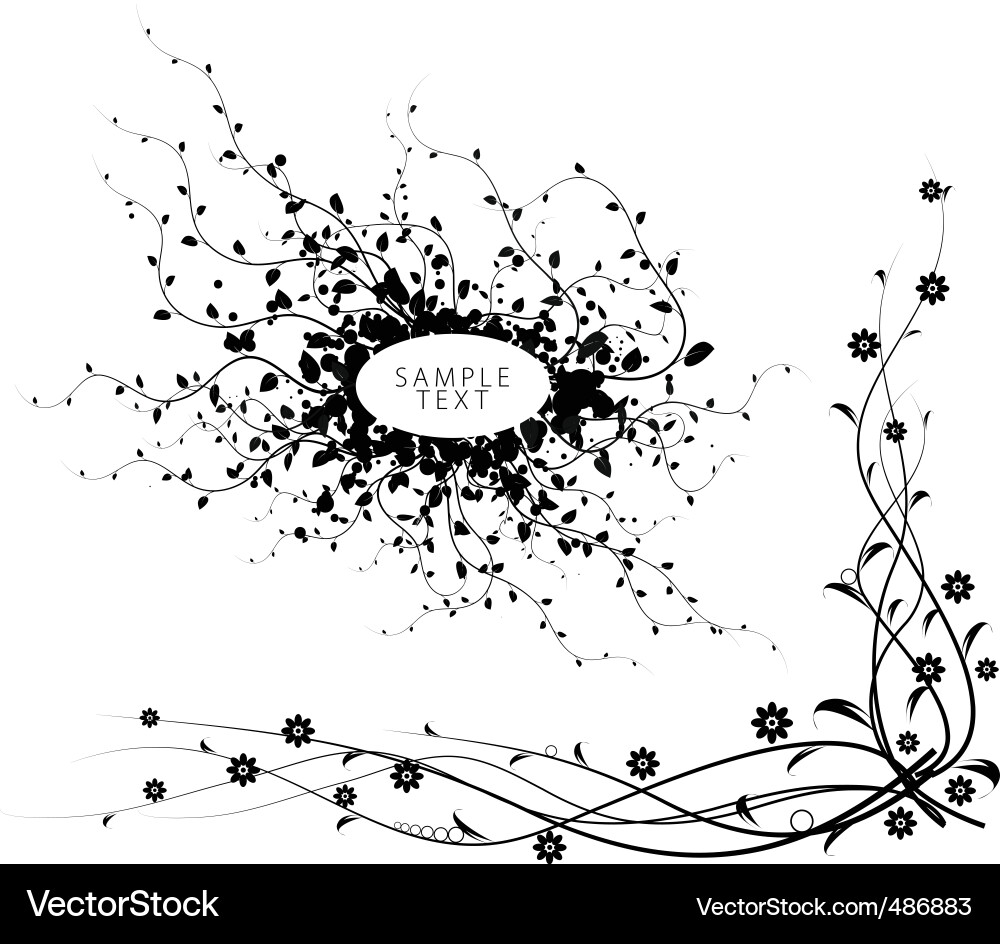 Floral design elements Royalty Free Vector Image