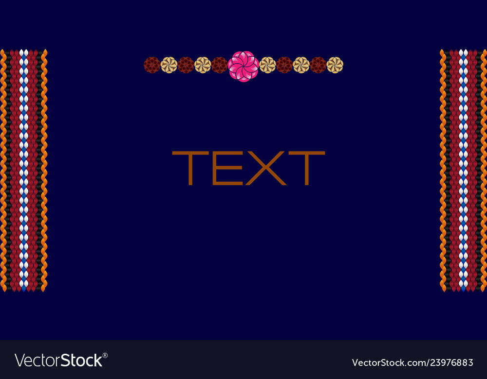 Frame for text with a pattern on bedouin fabric