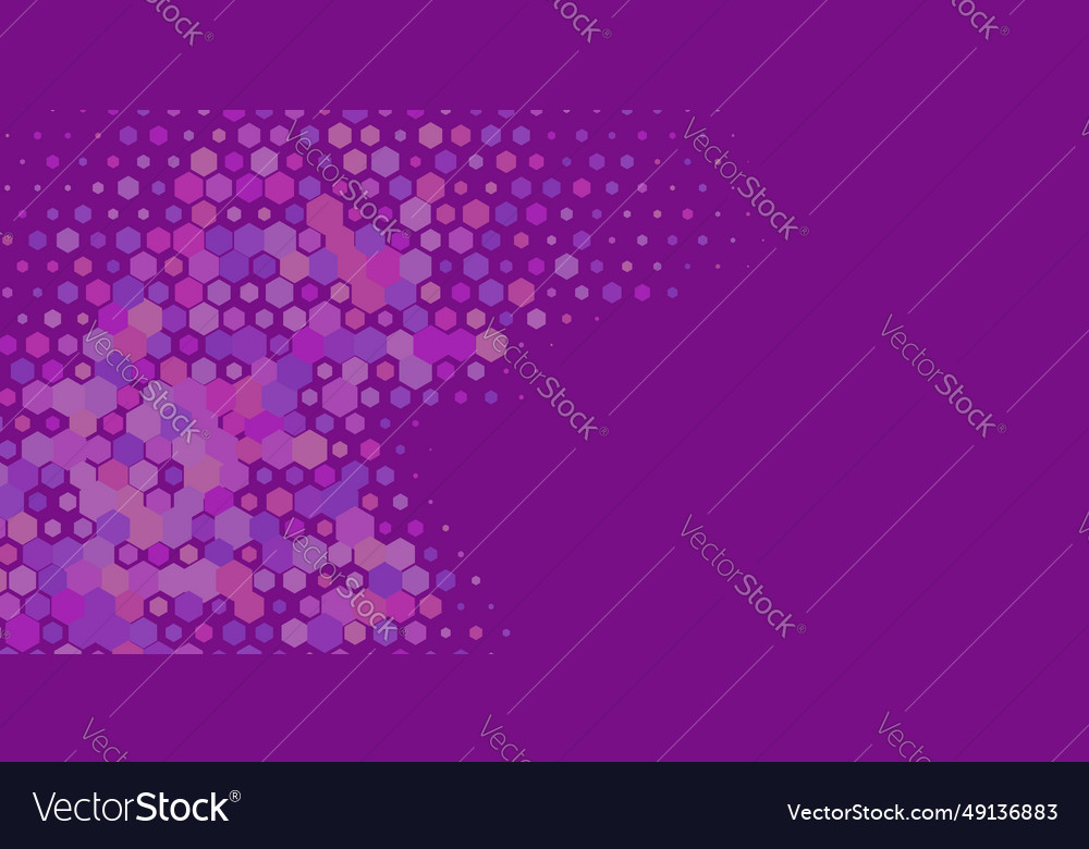 Geometric multi size hexagon with color