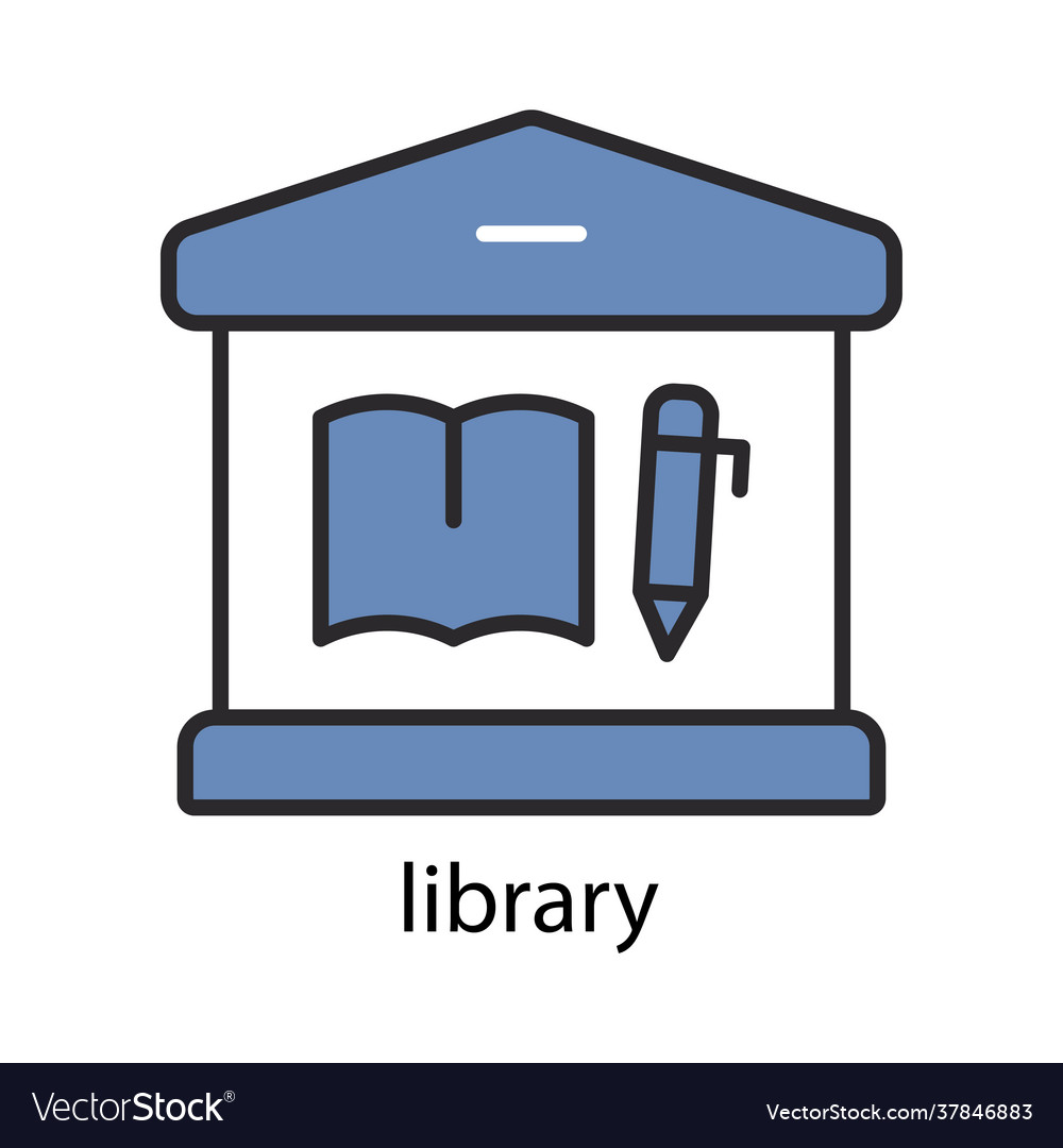 Library icon vector image Library icon