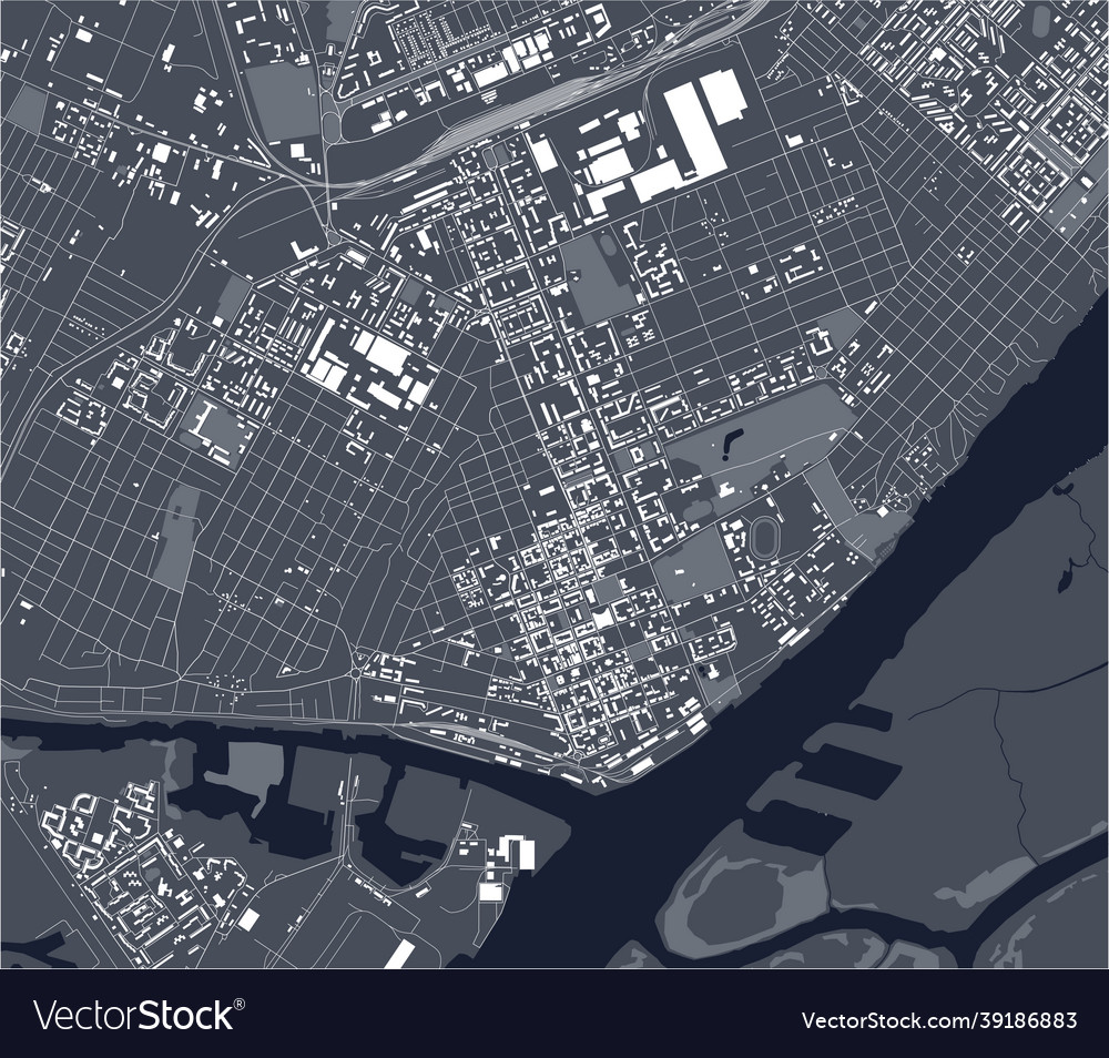 Map of the city kherson ukraine