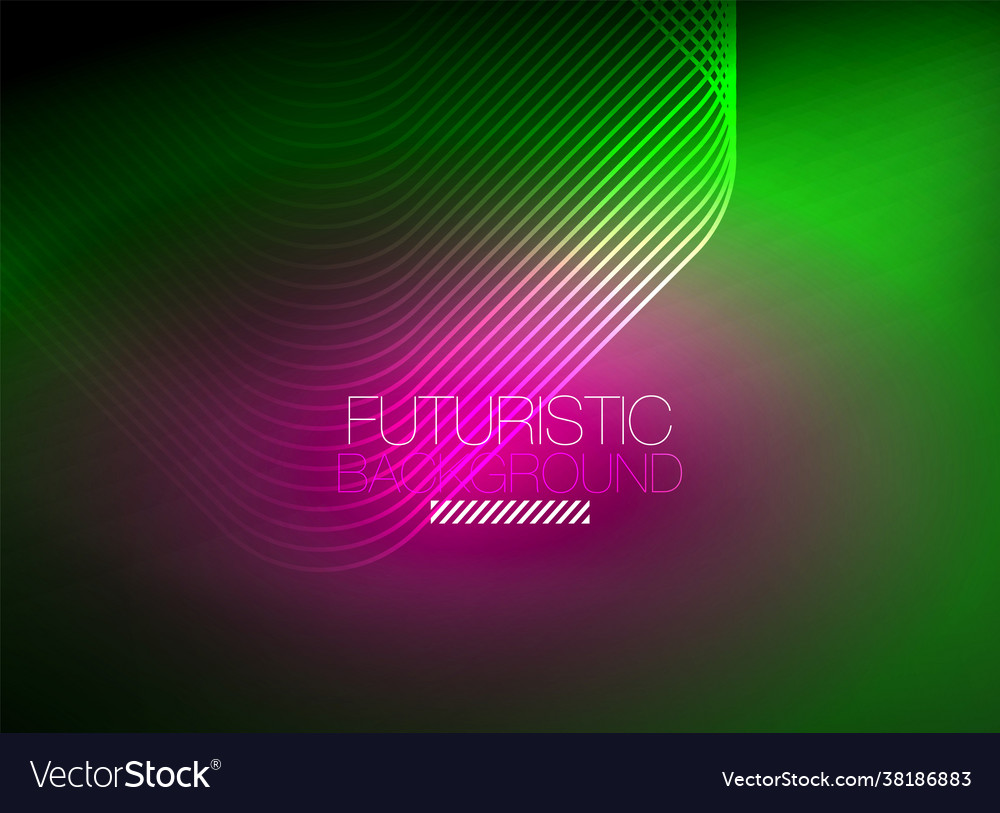 Neon color square shape lines abstract background vector image Neon color square shape lines abstract background