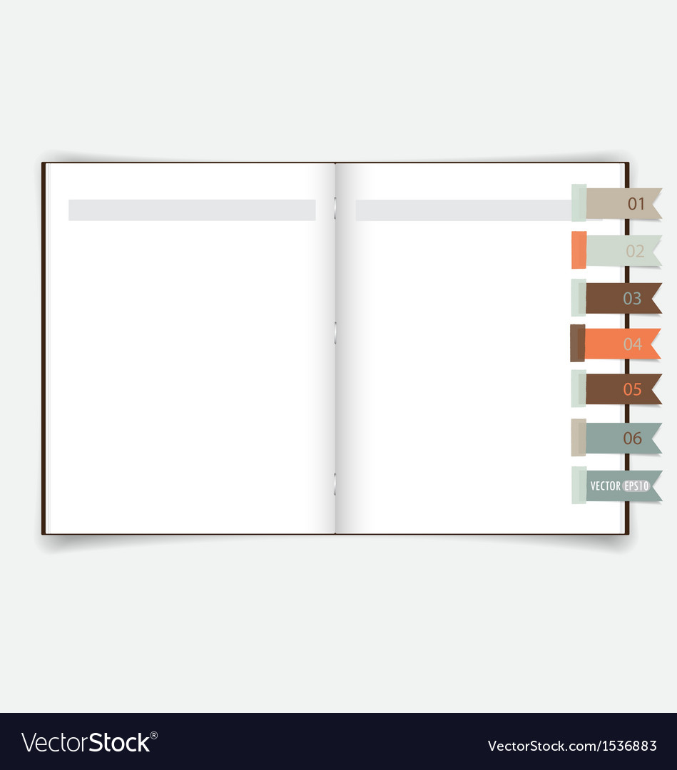 Notebook with reminder note eps10