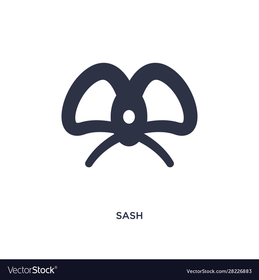 Sash icon on white background simple element from vector image Sash icon on white background simple element from