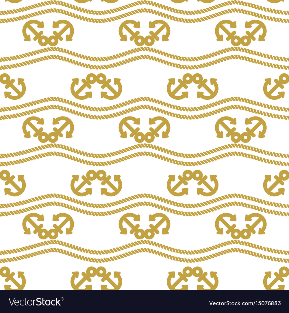 Seamless pattern with ropes and anchors ongoing