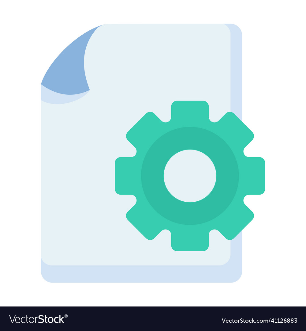 Setting document file paper page configuration vector image Setting document file paper page configuration