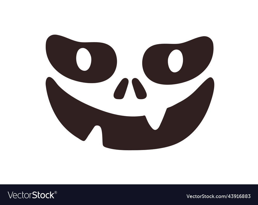 Spooky halloween with scary smile happy evil