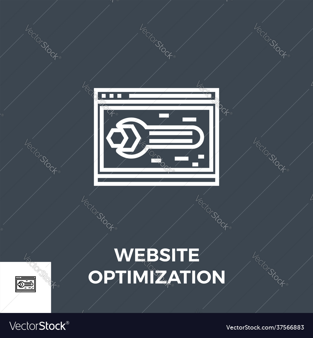 Website optimization line icon