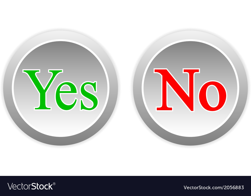 Yes and no buttons