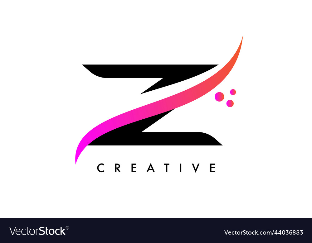 Z Buchstaben-Logo-Design mit eleganten kreativen swoosh