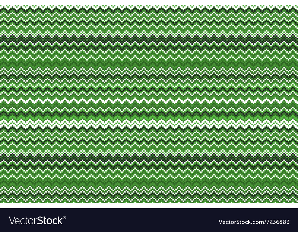 Zigzag pattern in wild green isolated on white