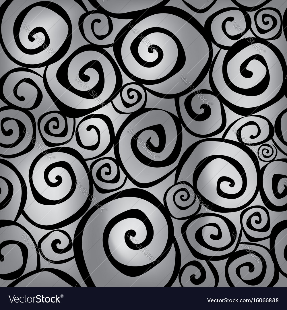 Abstract ornamental seamless pattern swirl line