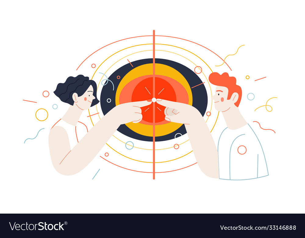Business topics - connections vector image Business topics - connections