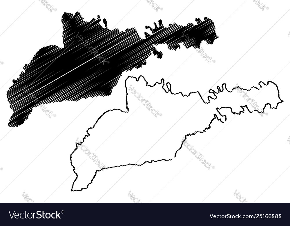 Chernivtsi oblast map Royalty Free Vector Image