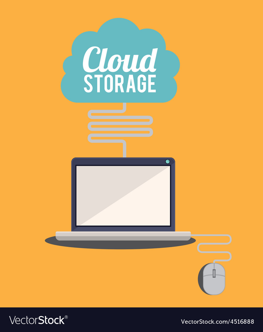 Cloud storage design Royalty Free Vector Image