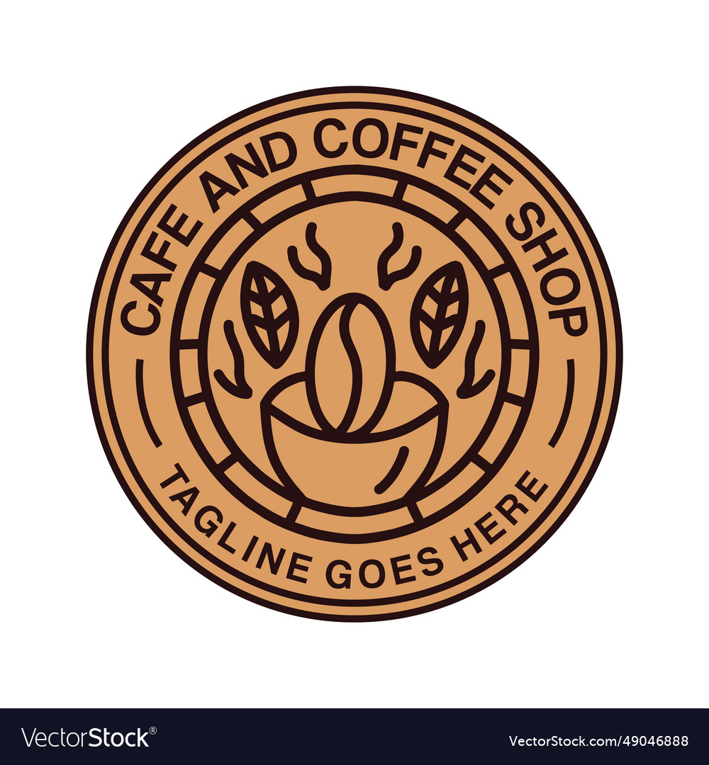 Coffee shop and cafe logo design vintage symbol