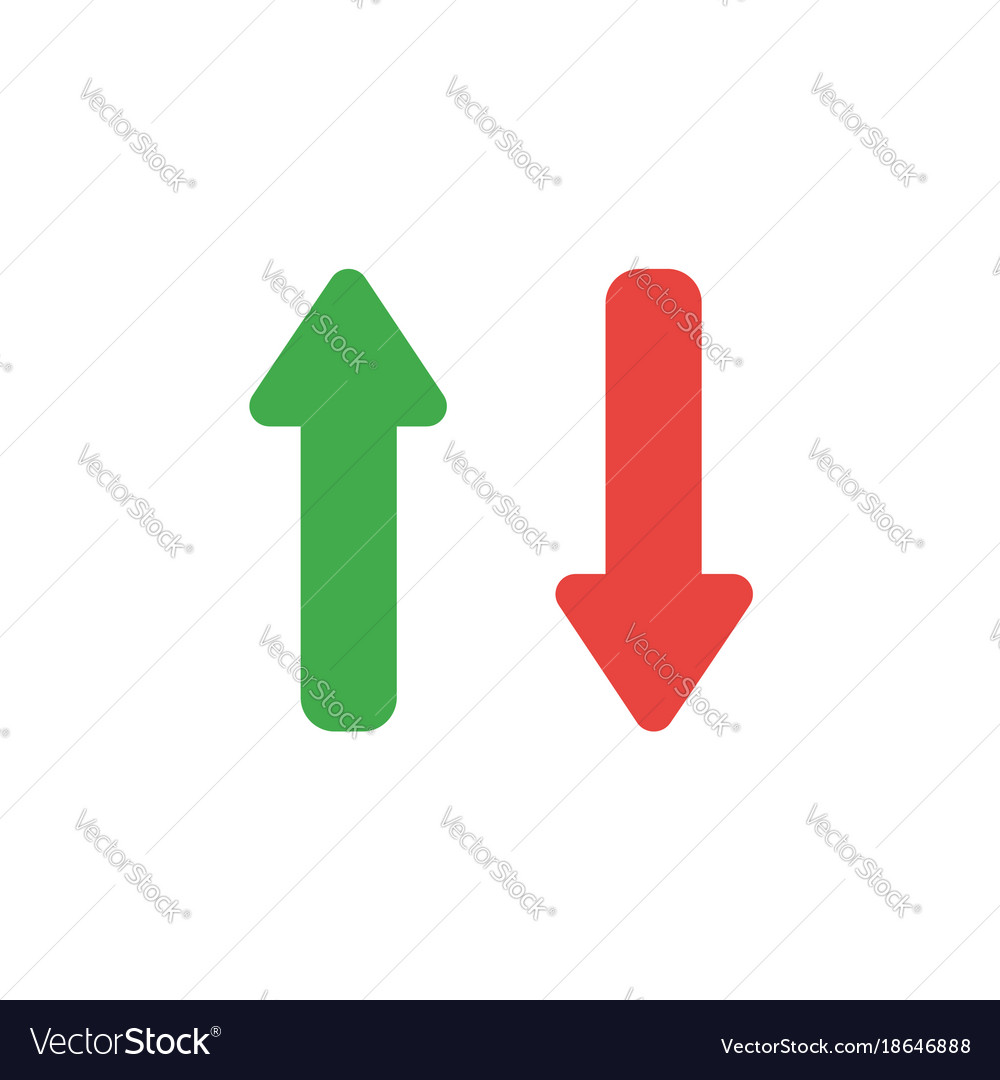 Flat design style concept of two arrows pointing